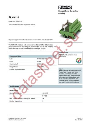 2281018 datasheet  